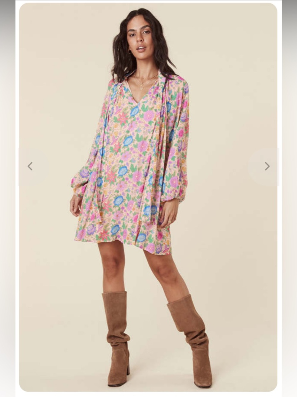 Spell Mossy High Neck Mini Dress Spring Garden Floral Boho Small